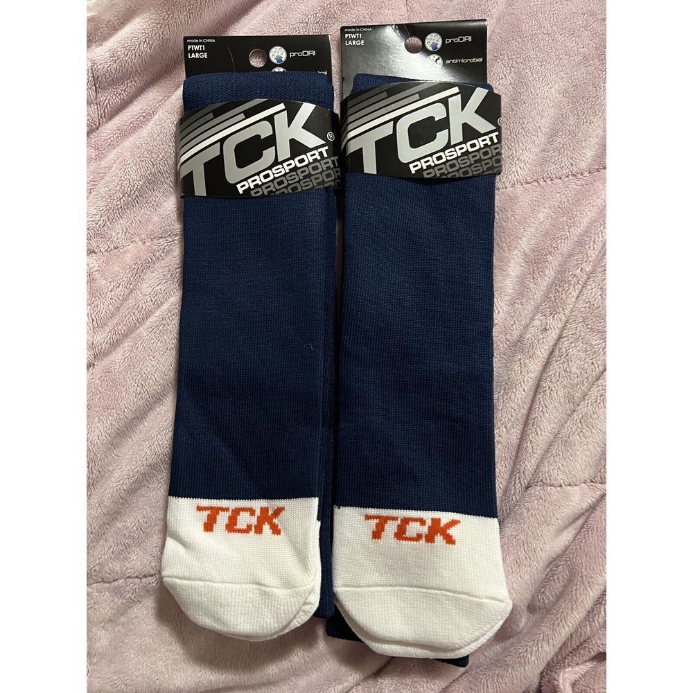TCK Socks Unisex Navy/White New with Tags 1 Pair